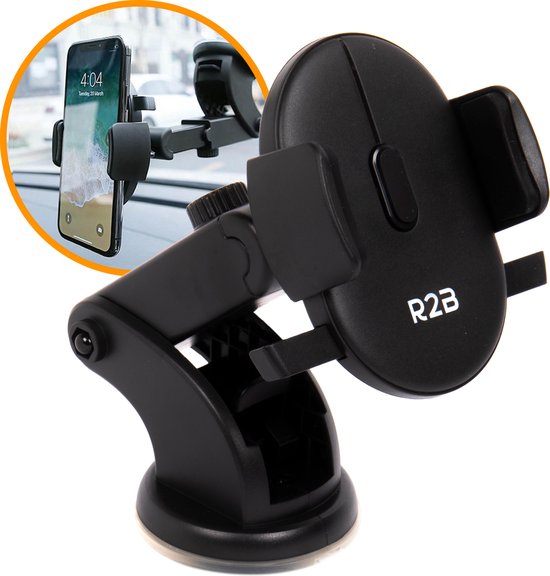 R2B® Telefoonhouders Auto Zuignap - Voor Raam en Dashboard - Gsm Houder Auto - Auto Accessories - Auto Telefoonhouder - Model Purmerend review